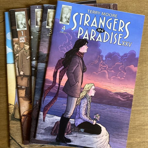 Strangers In Paradise XXV 5 issues like new, English, black and white