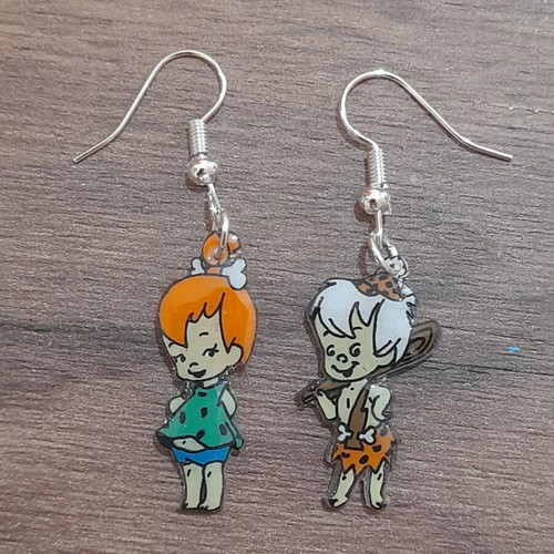 Flintstones Stalitsa and Bam Bam earrings new handmade