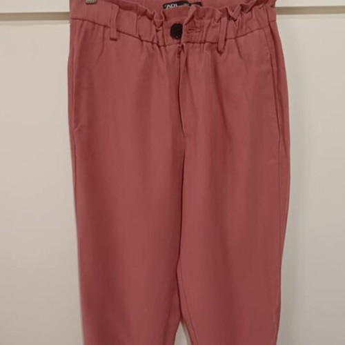 Zara women's autumn pants new, size M, dusty pink color