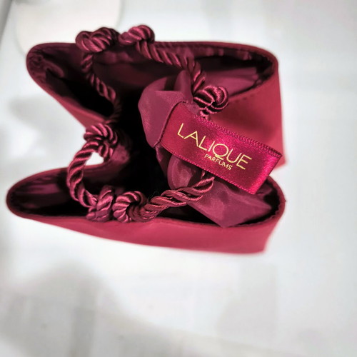 Lalique Super Model Red Burgundy Silk Tassel Handbag