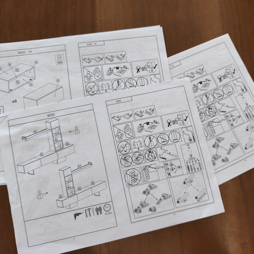 Ravenna living room unit Selena 240 x 170 x 40 used, natural oak with LED lighting