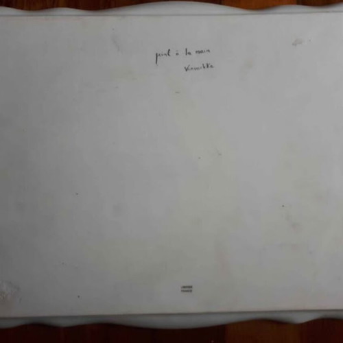 Porcelain Limoges platter with Greek Embassy Nigeria emblem like new