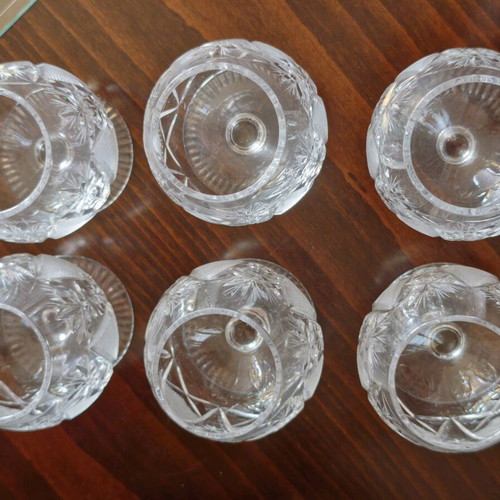 Brandy glasses made of Bohemian crystal like new, set of 6