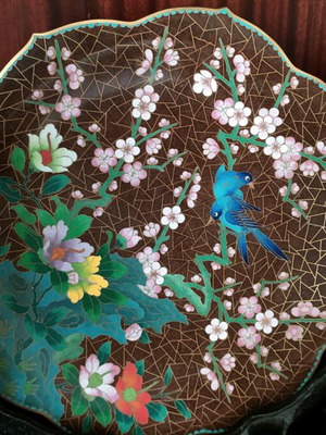 Cloisonné plate 30cm like new