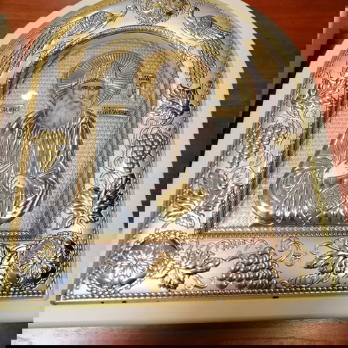 Ιερές εικόνες από τις Καρυές Αγίου Όρους καινούργιες, επάργυρες με τζάμι