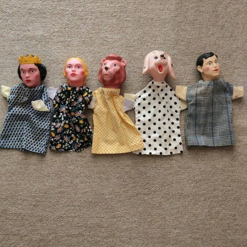 Vintage puppet theater doll set new