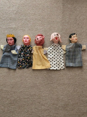 Vintage puppet theater doll set new