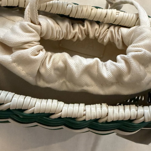 Zara handbag beige and green