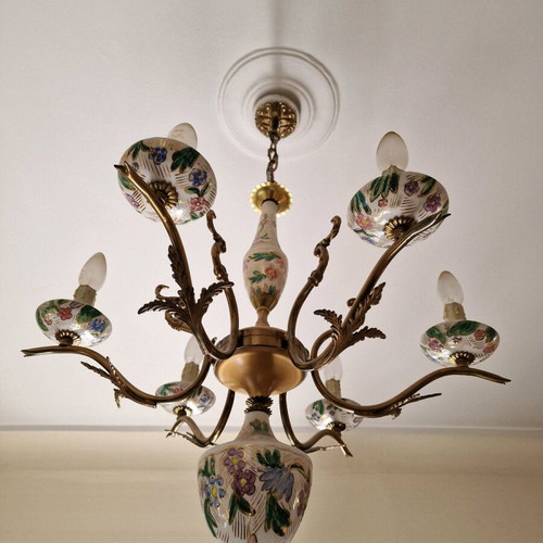 Ceiling light old classic porcelain used with 6 lights