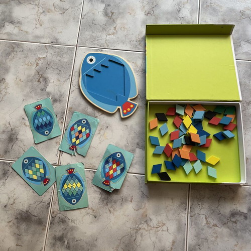 Djeco Moza Blop, Plan Toys balancing tree, Plus Plus unicorn blocks, Eureka 3D puzzles used set