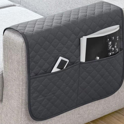 Sofa armrest organizer case like new, dark gray