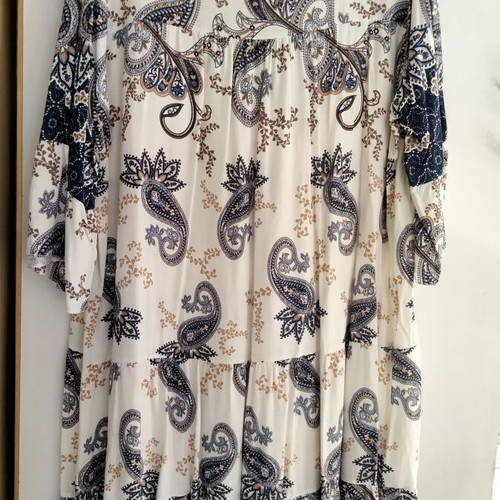 Boho dress made in Italy 100% viscose XL new