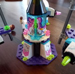 Lego Friends Amusement Park Space Ride carousel used, set 41128 with manual