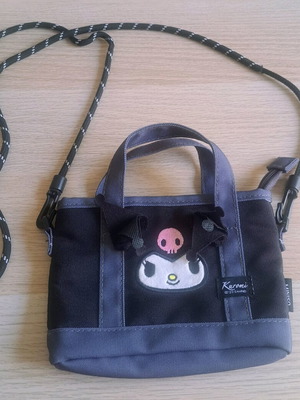 Miniso Kuromi crossbody bag like new, black and gray