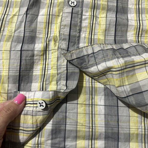 Lee 100% cotton shirt, black and yellow, size L