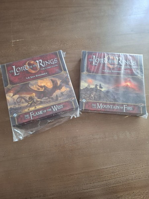 Lord of the Rings LCG Saga Expansions The Flame of the West and The Mountain of Fire like new