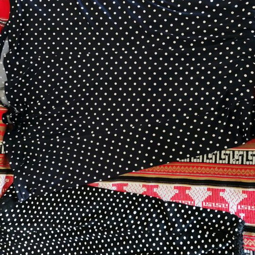 Skirts new, blue and black polka dot, set of 2 pieces