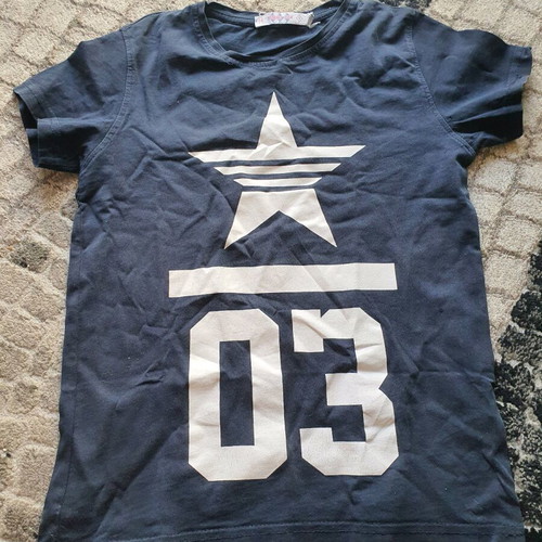 Tommy Life kids short-sleeve shirt used, blue, size 9 years