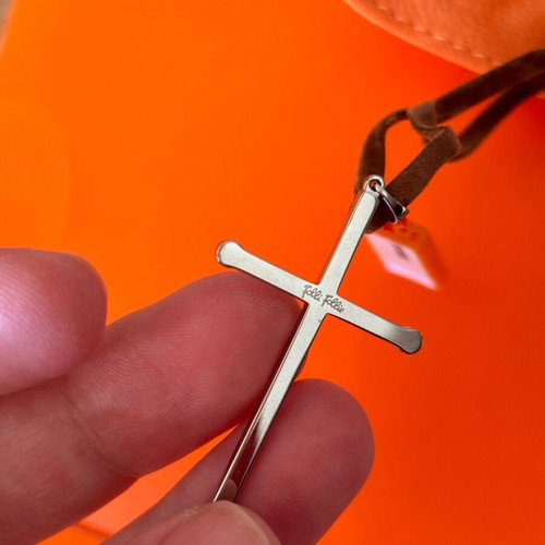 Folli Follie stainless steel cross new with zirconia silver