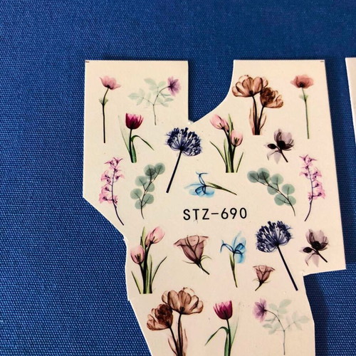 Water Nail Stickers set of 5 used, full nail