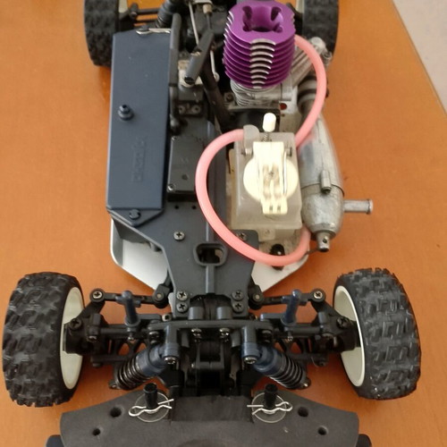 Gas-powered remote control Subaru racing car like new