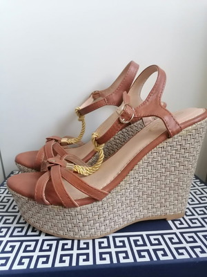 ES9 platform sandals size 38 like new, heel height 12 cm