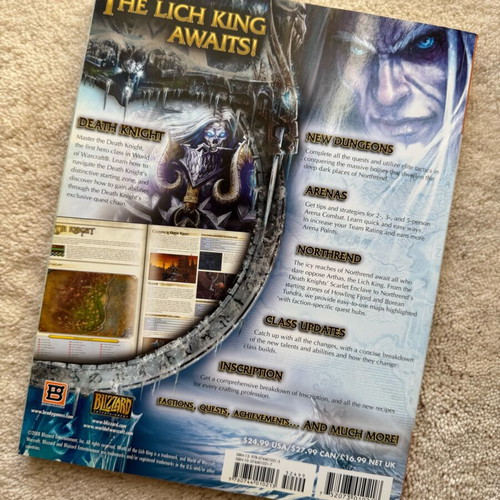 WoW Wrath of the Lich King Official Guide like new for collectors