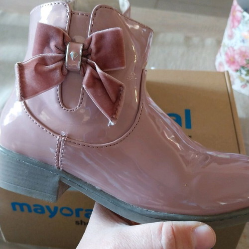 Mayoral boots used, patent leather, size 30, pink