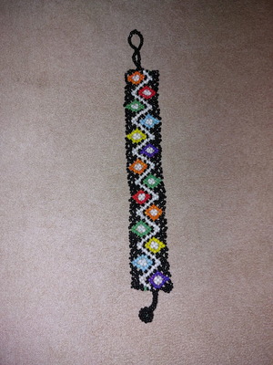 Beaded bracelet like new, multicolored