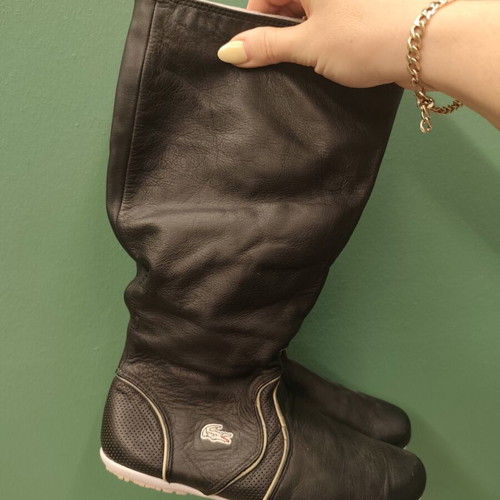 Lacoste kids boots used, black, size 36