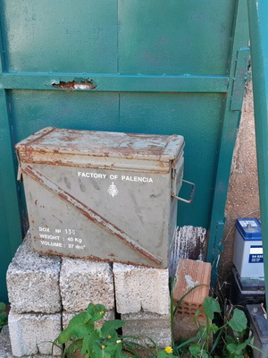Military metal storage box used, authentic
