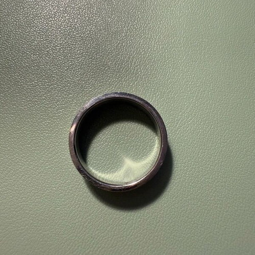 Stainless steel wedding ring like new, silver, size 56