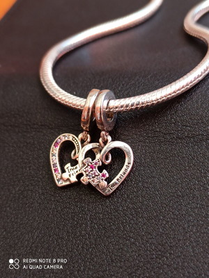 Pandora True Friends Charm original, like new, silver