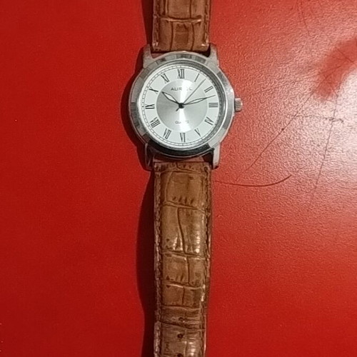 Auriol men's watch used with brown leather strap