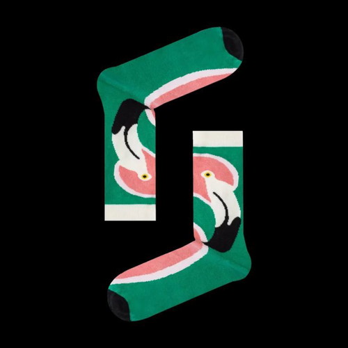 Flamingo women's socks new, green, size 36-42