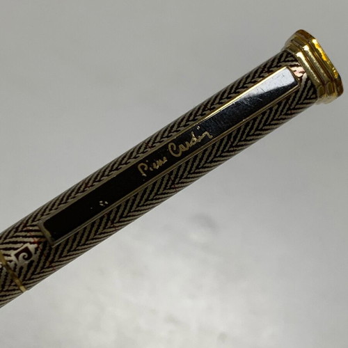 Pierre Cardin Lilliput pen used with herringbone pattern and gold details