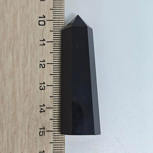 Obsidian decorative obelisk like new, natural black crystal