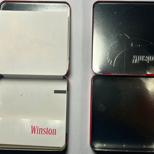 Winston cigarette metal cases like new, set of two