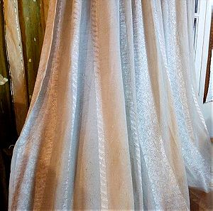 White Curtain with Silk Modern Patterns