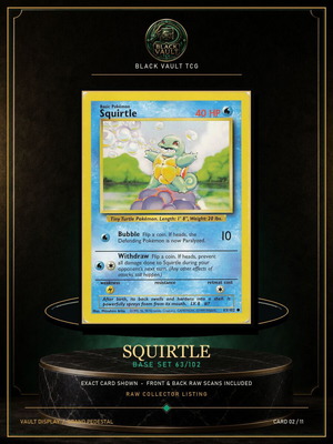 Pokémon TCG Squirtle Base Set 63/102 card like new