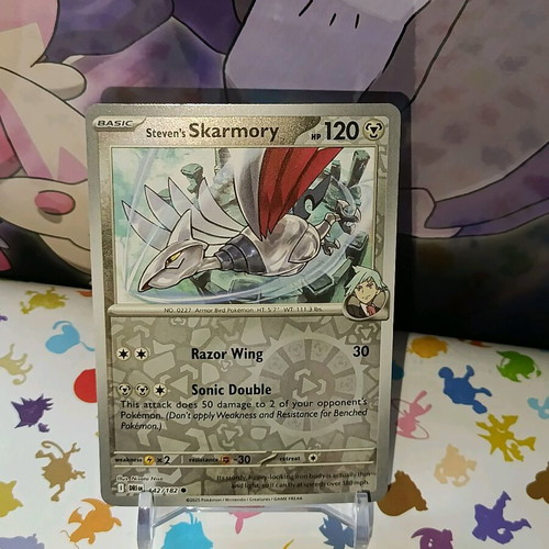 Steven's Skarmory Pokemon Card like new, Destined Rivals DRI 142