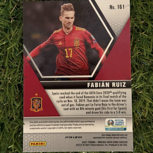Panini Mosaic UEFA Euro Soccer Card Fabian Ruiz Spain Peacock SP
