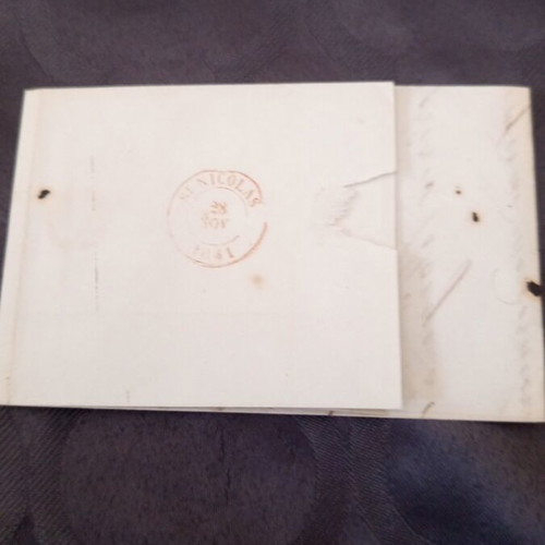 French letter of correspondence 1841 used with two red stamps
