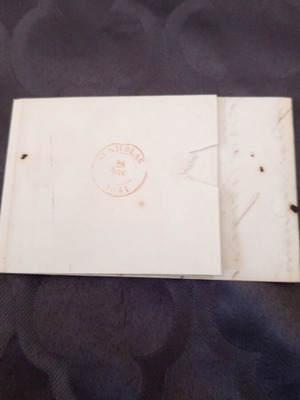 French letter of correspondence 1841 used with two red stamps