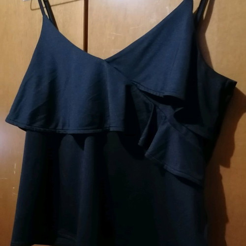 H&M sleeveless blouse new, black, size S