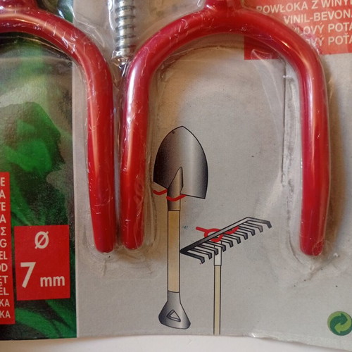 Garden Tool Organization Set new, wall mount support with 5 hooks