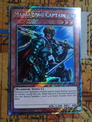 Marauding Captain Platinum Secret Rare Yu-Gi-Oh! card like new