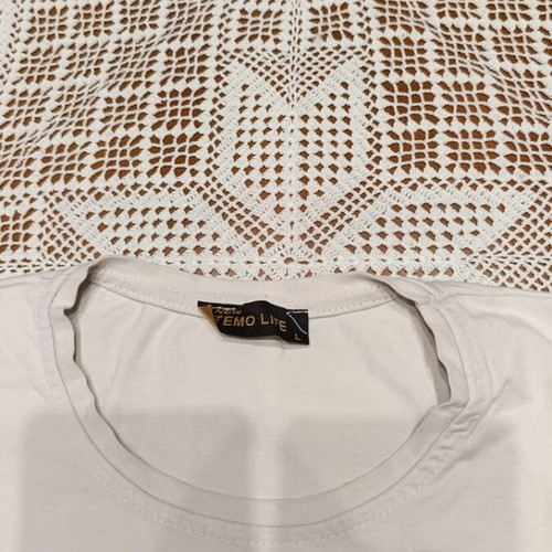 Temo Life men's summer t-shirt like new, white, size L