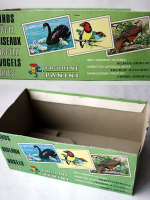 Άδειο κουτί από αυτοκόλλητα Panini Birds Πουλιά 1978 μεταχειρισμένο