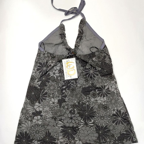 Halter floral print top 100% cotton size M new